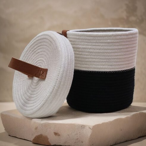 handmade-black-white-jute-basket-leather-lid